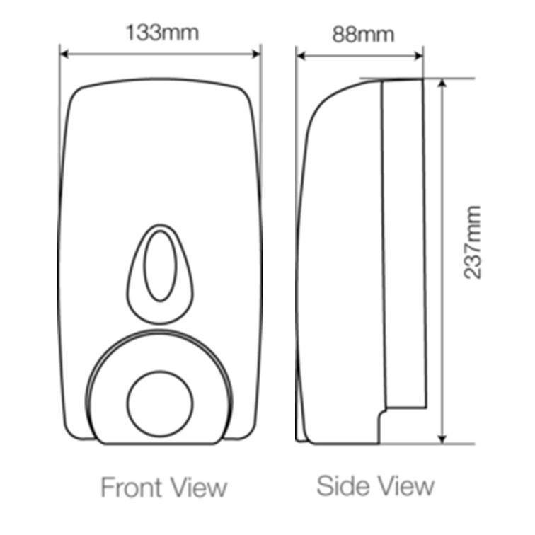 Hand Soap Dispenser 800ml (White & Transparent Blue) - AZ Hygiene-Daitona General Trading LLC