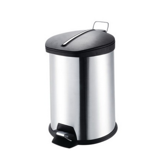 Stainless Steel Coated Dust Bin With Pedal 20LT With Plastic Top - Hygiene System - Made in China-Daitona General Trading LLC