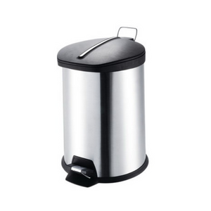 Stainless Steel Coated Dust Bin With Pedal 20LT With Plastic Top - Hygiene System - Made in China-Daitona General Trading LLC
