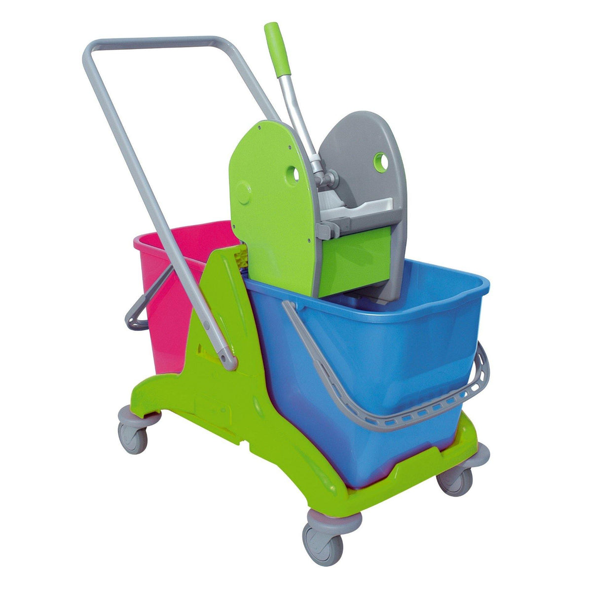 Tristar Double Mop Bucket Trolley 50LT (Blue, Green, Orange & Yellow