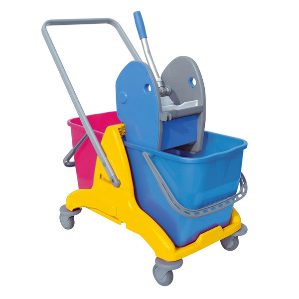 Tristar Double Mop Bucket Trolley 50LT (Blue, Green, Orange & Yellow) - IPC RS - Made in Italy-RSTRIS50-Daitona General Trading LLC