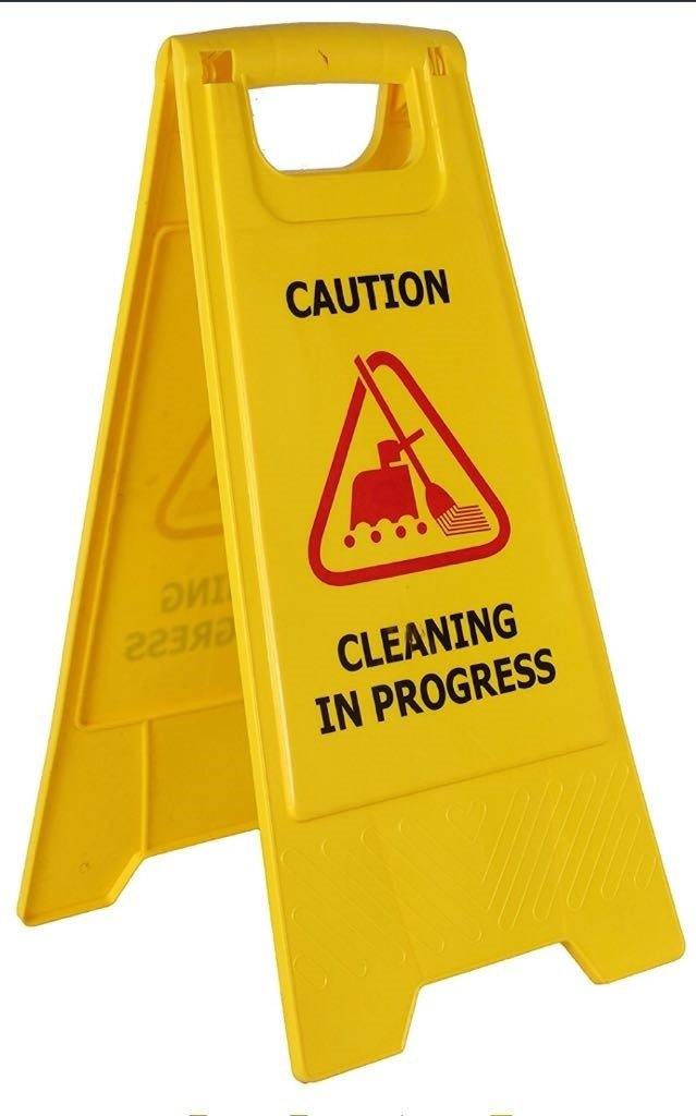 Caution Sign Board - Cleaning in Progress - Baiyun - Made in China-Daitona General Trading LLC