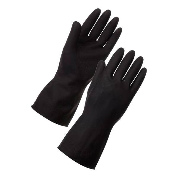 Latex Rubber Gloves (Black) - Lion Brand - Made in China-Daitona General Trading LLC
