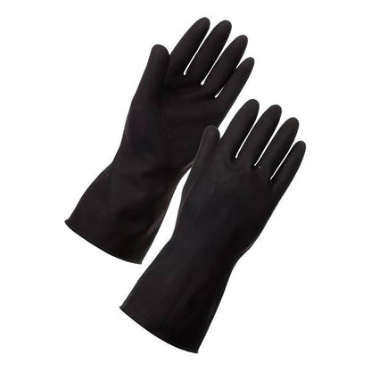 Latex Rubber Gloves (Black) - Lion Brand - Made in China-Daitona General Trading LLC