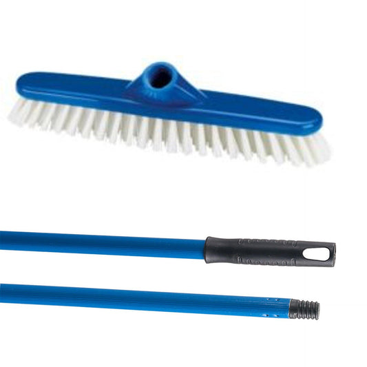 Floor Scrubbing Brush Master (Blue) With Metal Handle - Aricasa - Made in Italy-Daitona General Trading LLC