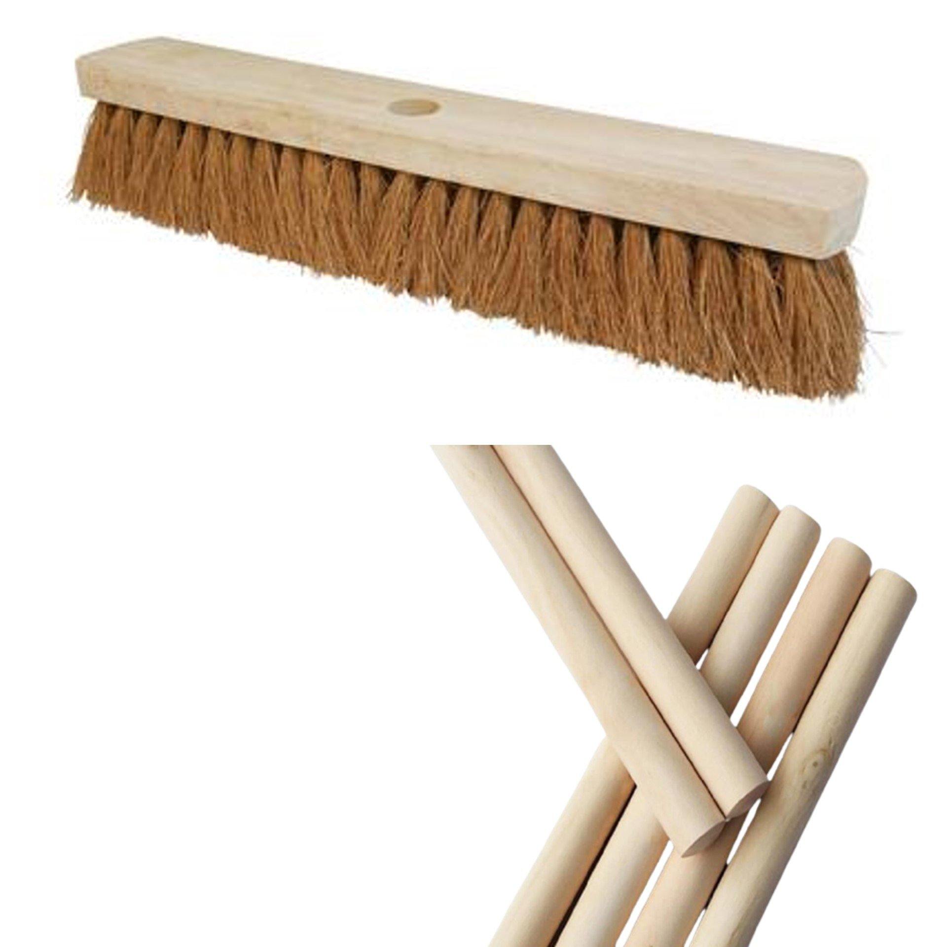 Coco Brush 24" With Wooden Handle - Made in Srilanka-Daitona General Trading LLC