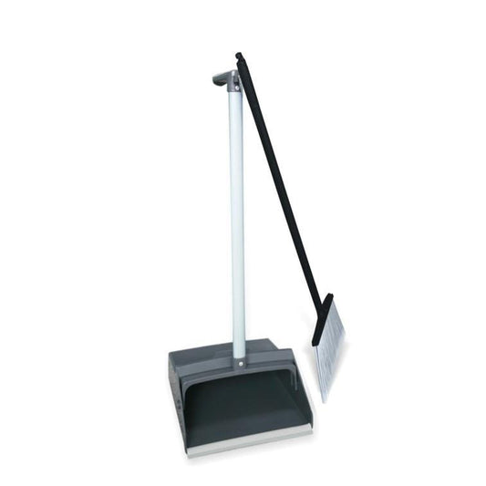 Long Dustpan Set - Open (Grey) Aluminium Handle - Baiyun - Made in China-Daitona General Trading LLC