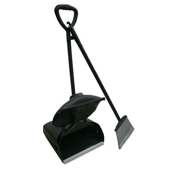 Long Dustpan Set - Closed (Blue & Grey) Aluminium Handle - Baiyun - Made in China-Daitona General Trading LLC