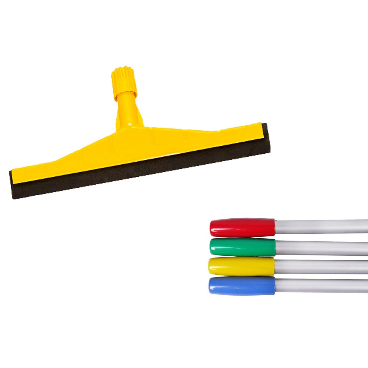 Floor Squeegee 45CM (Red, Yellow, Blue & Green) With Aluminium Handle - IPC Pulex - Made in Italy-RSPXATPA70085 + CJ23-146-Daitona General Trading LLC
