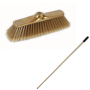 Soft Broom Kroma (Gold, Silver, Plombe & Blue) With Metal Handle - Mr. Brush - Made in Italy-MR115.10 + MH-1-Daitona General Trading LLC
