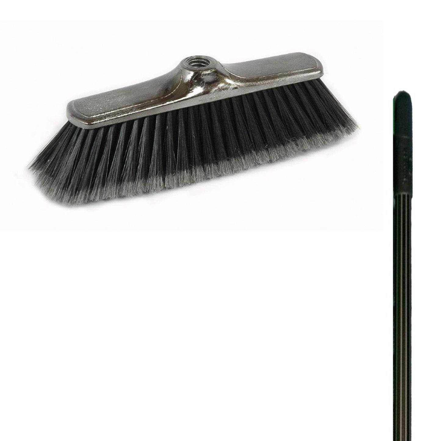 Soft Broom Kroma (Gold, Silver, Plombe & Blue) With Metal Handle - Mr. Brush - Made in Italy-MR115.10 + MH-3-Daitona General Trading LLC
