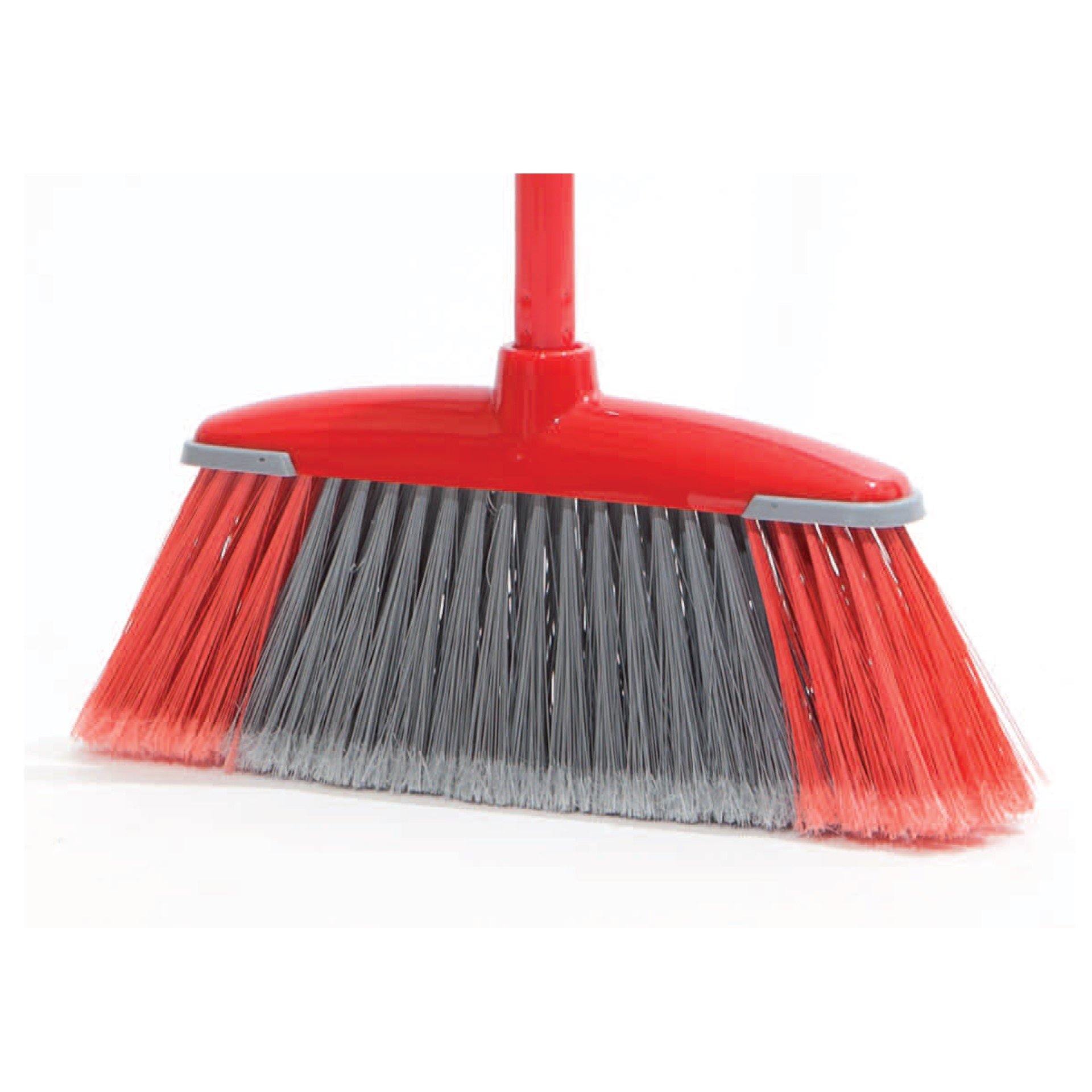 Soft Broom Logika (Red/Silver) With 120CM Metal Handle - Mr. Brush - Made in Italy-Daitona General Trading LLC