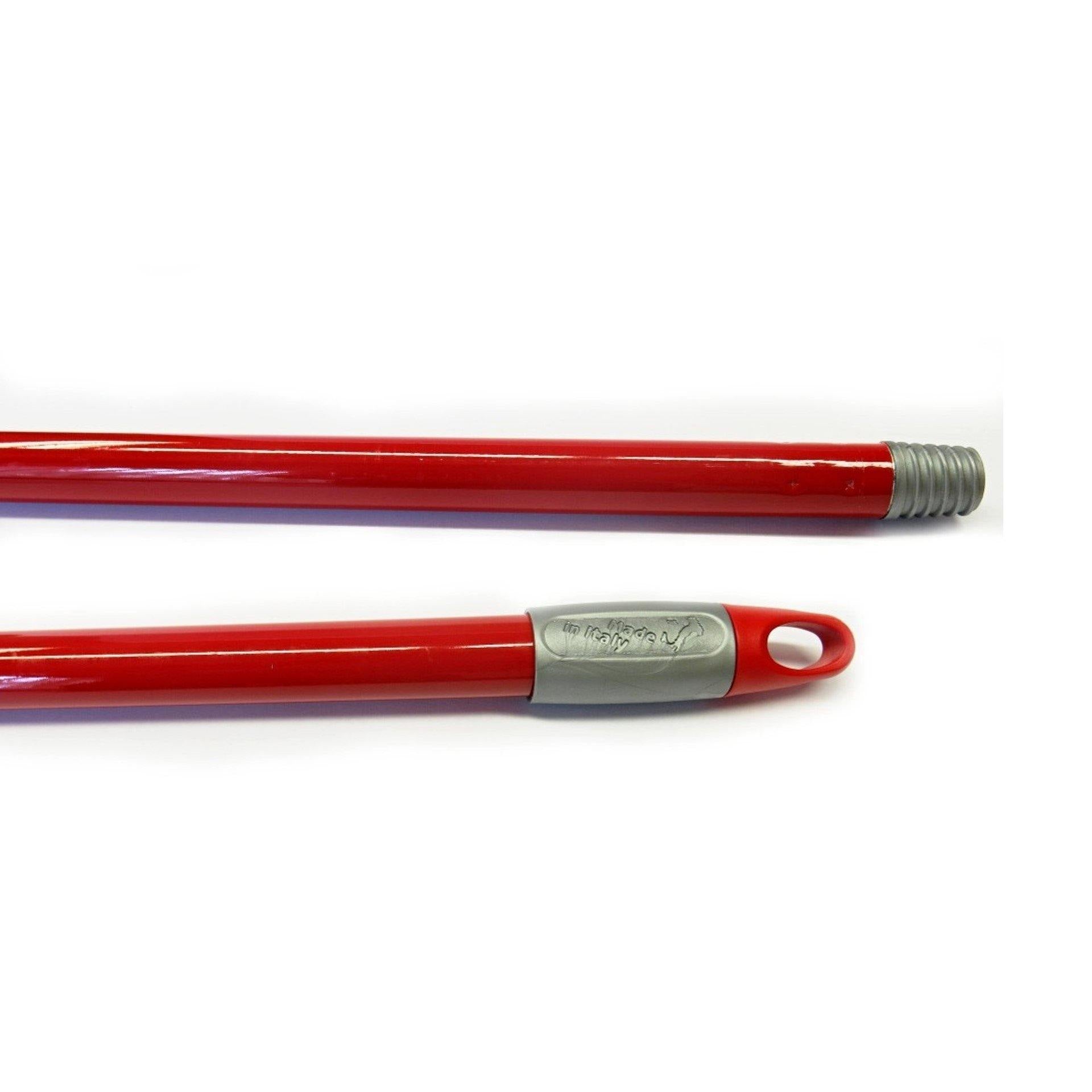 Soft Broom Logika (Red/Silver) With 120CM Metal Handle - Mr. Brush - Made in Italy-Daitona General Trading LLC